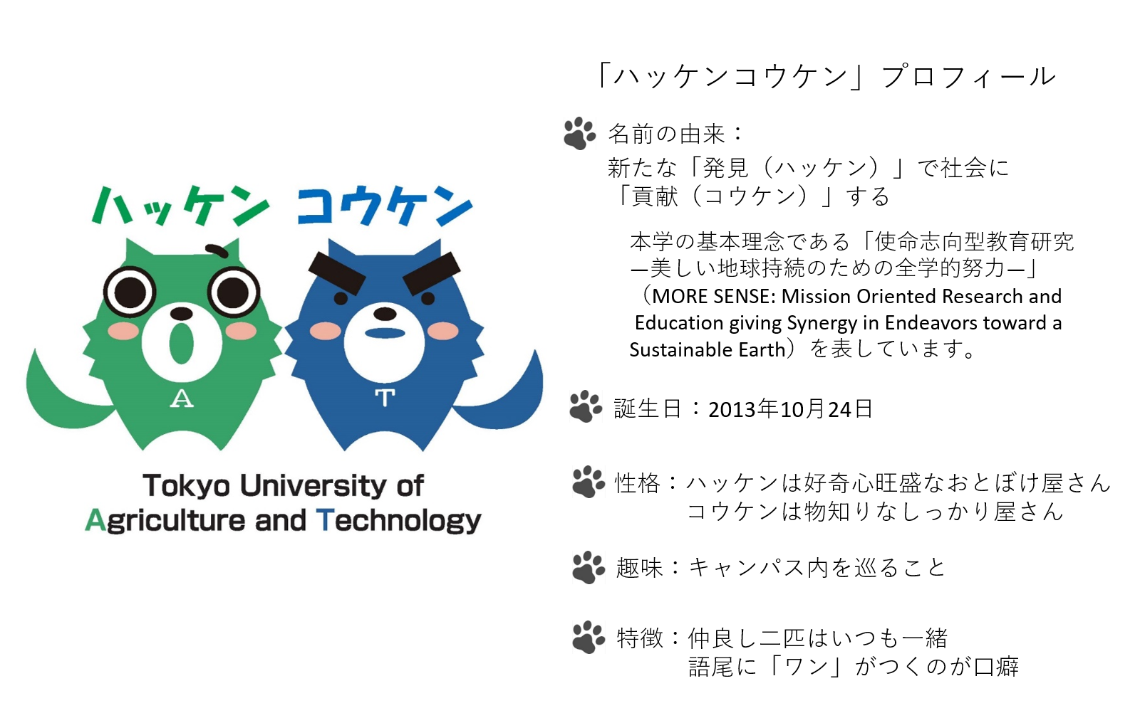 公式キャラクター | シンボル・校歌等 | 大学概要 | 大学案内 | 国立